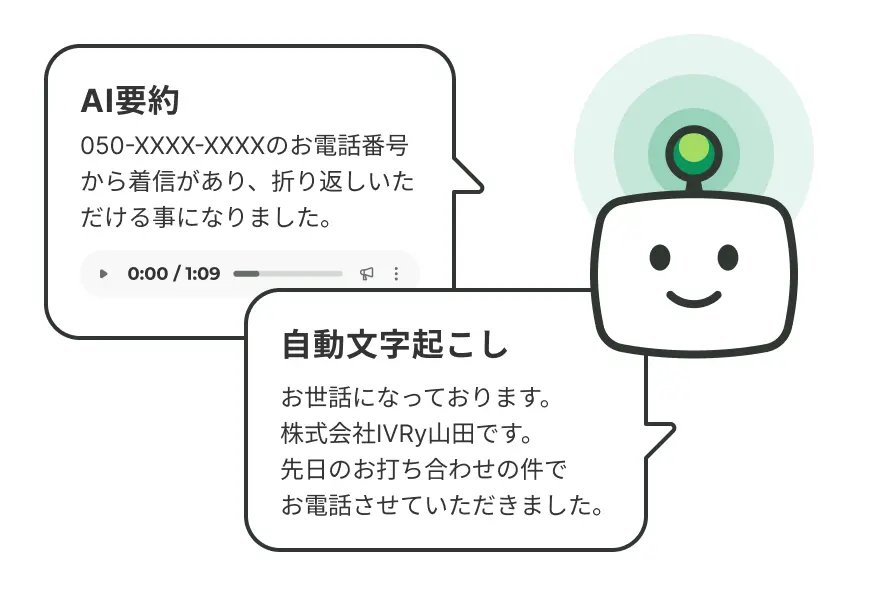 AI要約と自動文字起こしのイメージ